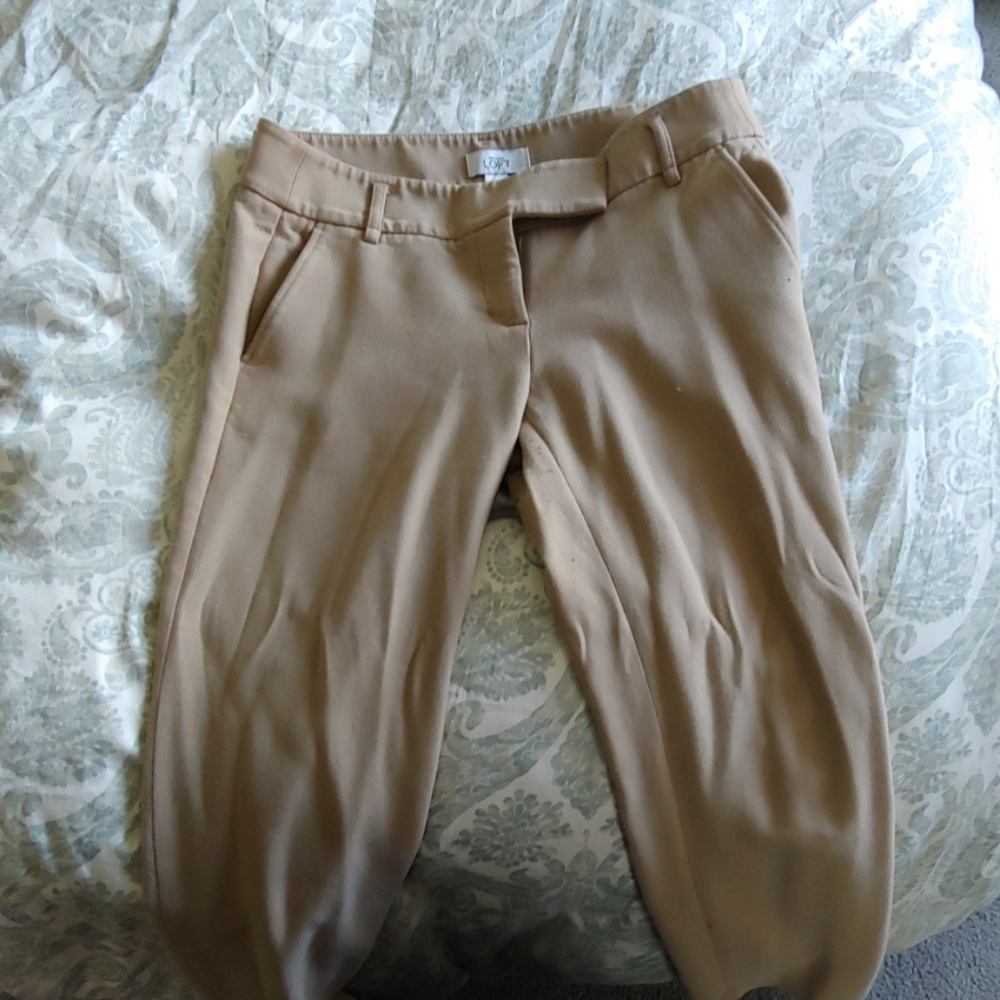 Tan loft office pants